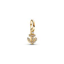 Maharaja Collection Anchor Mini Dangle Charm Pendant in Silver
