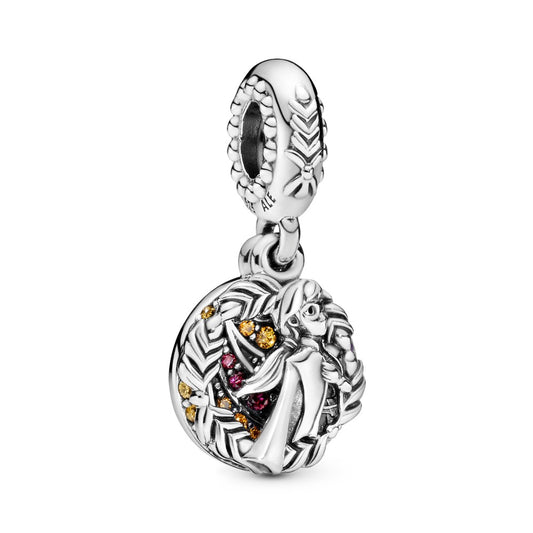 Maharaja Collection Frozen Anna Pendant Necklace in Silver
