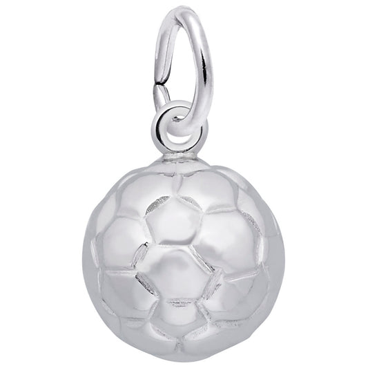 Maharaja Collection Soccer Ball Charm in Sterling Silver