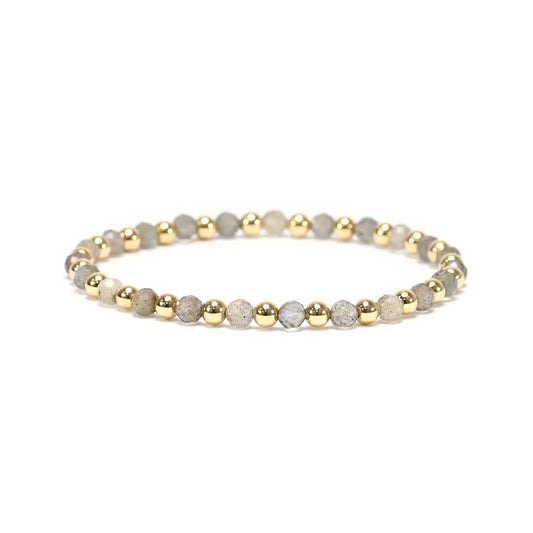 Maharaja Collection Labradorite and Gold Filled Beads Bracelet in Gold Filled