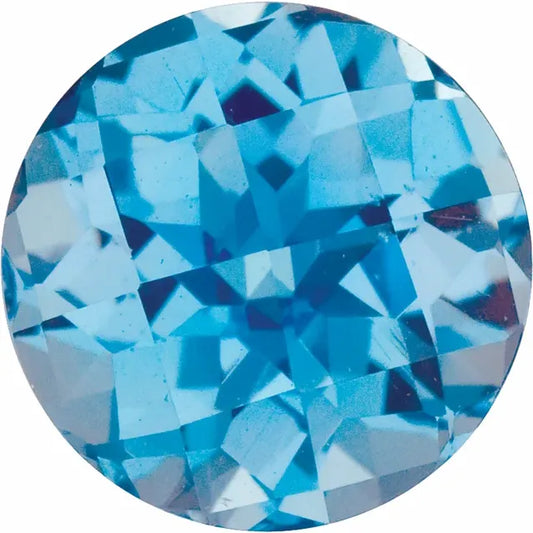 8mm Round Natural Swiss Blue Topaz