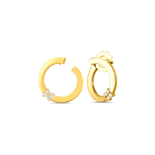 Maharaja Collection Love In Verona Diamond Earrings in 18K Yellow Gold (0.15ctw)