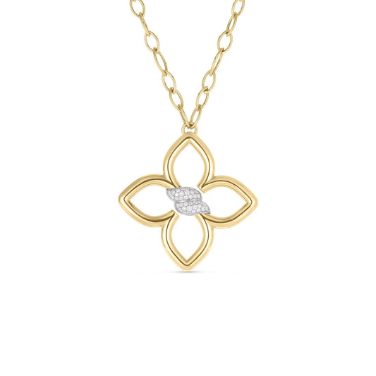 Maharaja Collection Round Diamond Cialoma Necklace in 18K Yellow and White Gold (0.08ct)