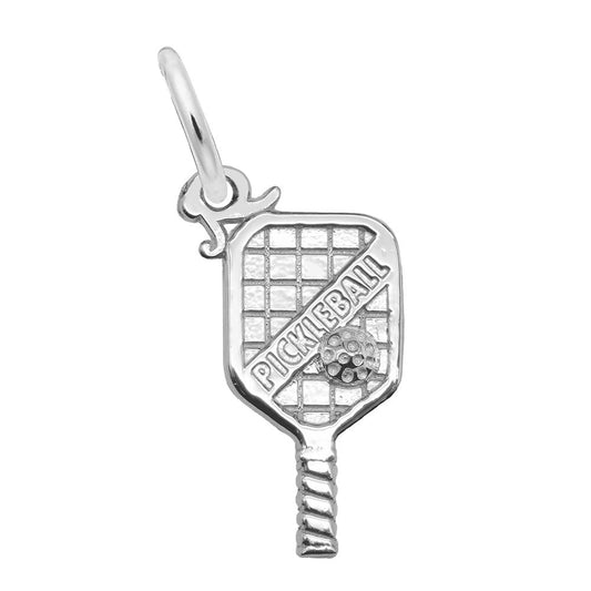 Maharaja Collection Sterling Silver Lettered Pickleball Charm