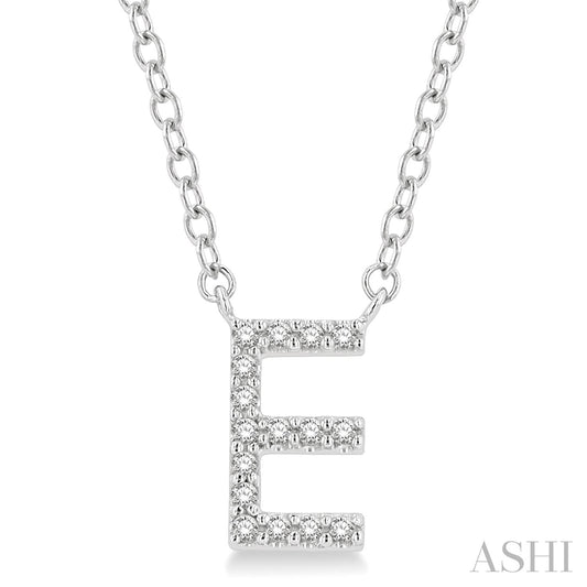 Maharaja Collection Diamond Initial Pendant in 14K White Gold (0.05ct)