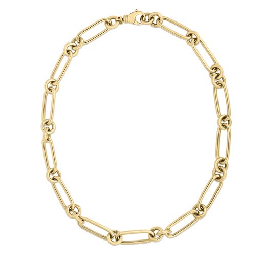Maharaja Collection Round Diamond Oro Classic Necklace in 18K Yellow Gold