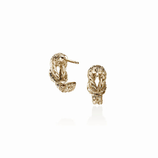 Love Knot Earrings in 14K Gold (Length 13mm)