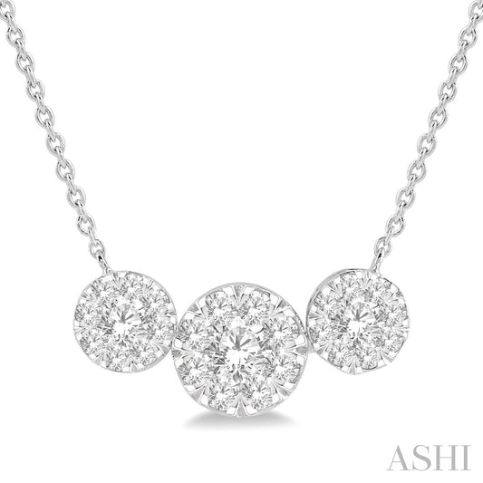 Maharaja Collection Past, Present & Future Diamond Necklace in 14K White Gold (1.00ctw)