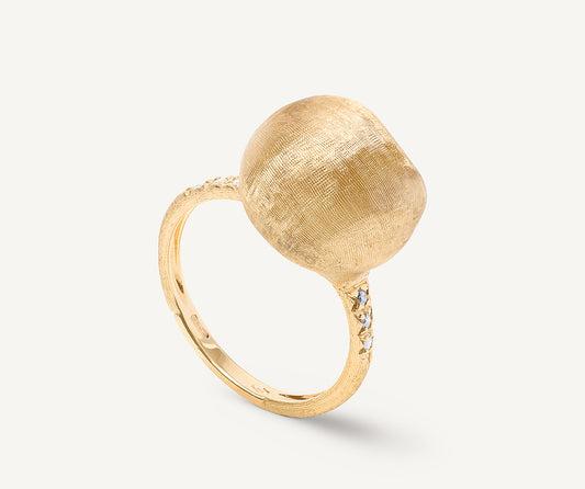 Maharaja Collection Marco Bicego AFRICA Round Diamond Ring in 18K Yellow Gold (0.05ct)