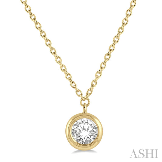 Maharaja Collection Bezel Set Diamond Necklace in 14K Yellow Gold (0.10ctw)