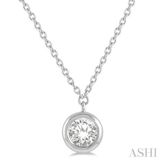 Maharaja Collection Bezel Set Diamond Necklace in 14K White Gold (0.40tcw)