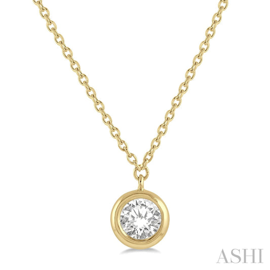 Maharaja Collection Bezel Set Necklace with 0.30ct Diamond in 14K Yellow Gold (0.30tcw)