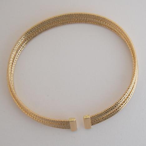 Maharaja Collection 5 Row Sparkle Bangle in 18K Yellow Gold