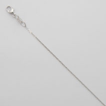 Maharaja Collection 0.8mm Cable Link Chain Necklace in 14K White Gold 18