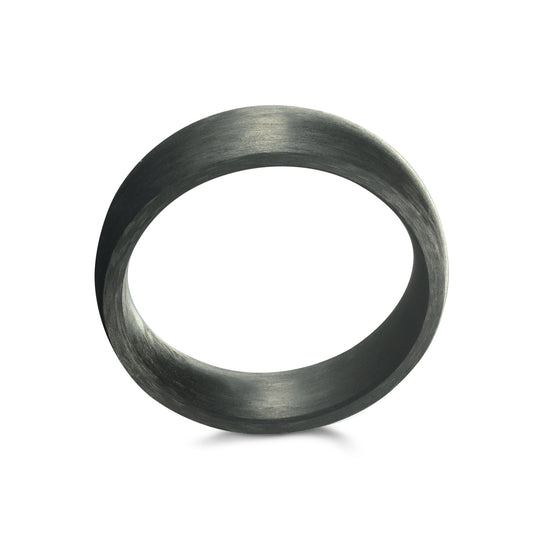 Maharaja Collection 6mm Black Carbon Fiber Men's Band in Titanium