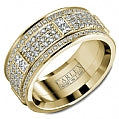 Men's Carlex G1 14K Yellow Gold and Diamond Wedding Band, 2.37 tdw