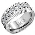 Men's Carlex G3 14K White Gold and Diamond Wedding Band, 0.52 tdw