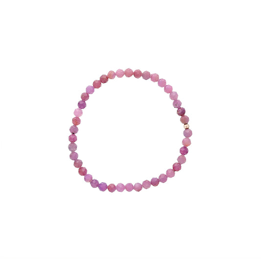 Maharaja Collection Faceted Ruby Bracelet in 14K White Gold