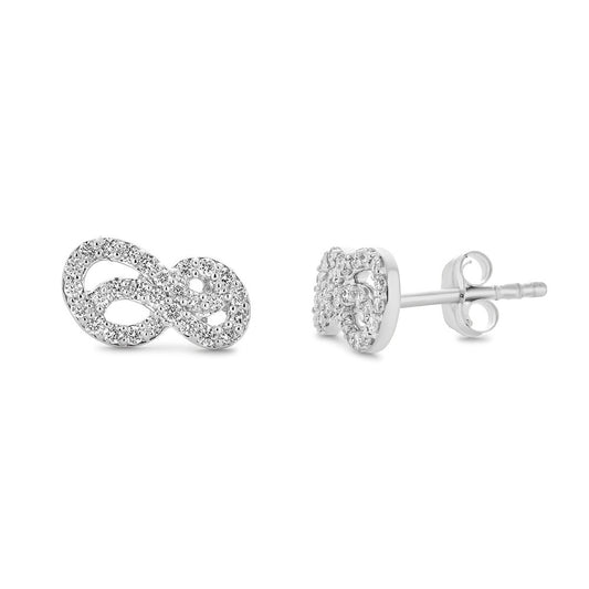 Maharaja Collection Organic Swirl Diamond Earrings in 14K White Gold (0.28ctw)
