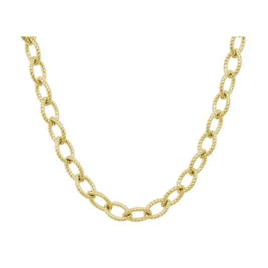 Maharaja Collection 5 x 7mm Twist Chain Necklace in 14K Yellow Gold, 18 inch