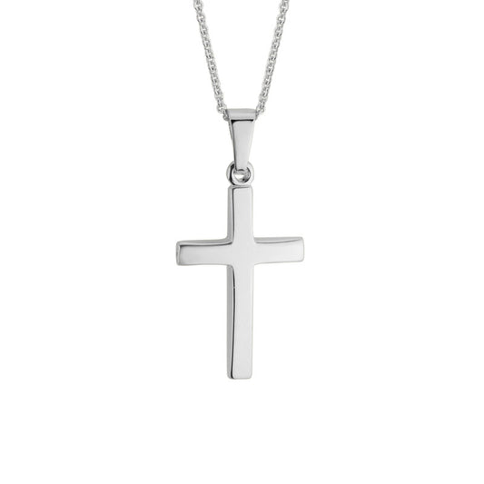 Maharaja Collection Cross Pendant Necklace in 14K White Gold