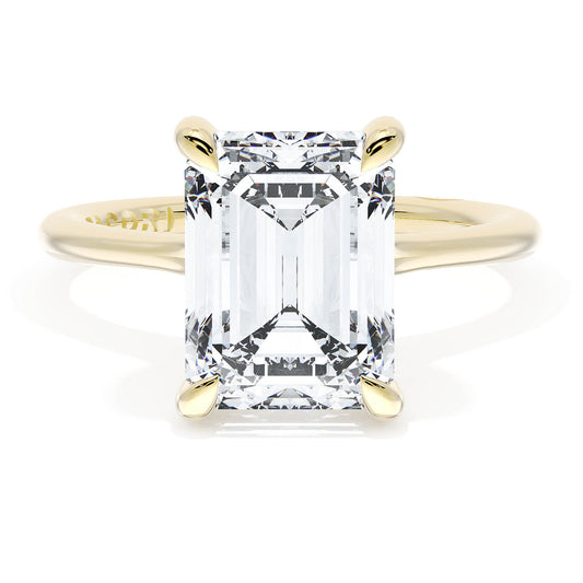 Maharaja Collection Radiant Solitaire Semi-Mount Engagement Ring in 18K Yellow Gold (0.04ct)