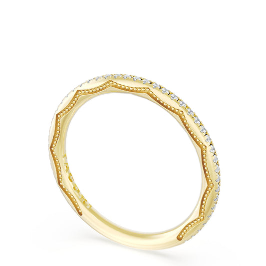 Maharaja Collection Round Diamond Wedding Band in 18K Yellow Gold (0.22tdw)