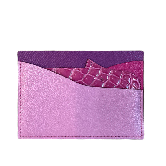 Maharaja Collection Pink & Purple Alligator Histore Cardholder