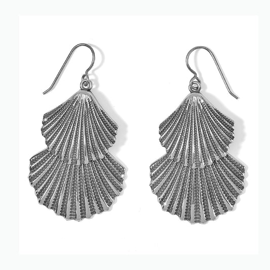 Maharaja Collection Two Tier French Wire Earrings in Silver