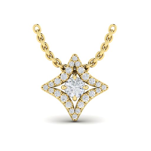 Maharaja Collection Star Diamond Necklace in 14K Yellow Gold (0.27ctw)