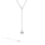 Maharaja Collection Akoya A+ 7.5mm Lariat Necklace in White Gold (0.03ct)