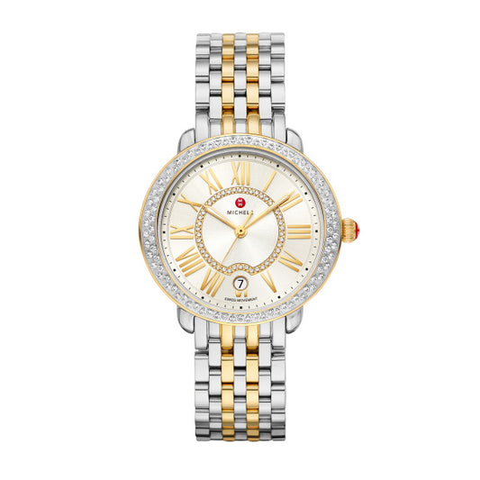 Maharaja Collection Serein Mid Two-Tone Diamond Watch in Gold Plated Stainless Steel