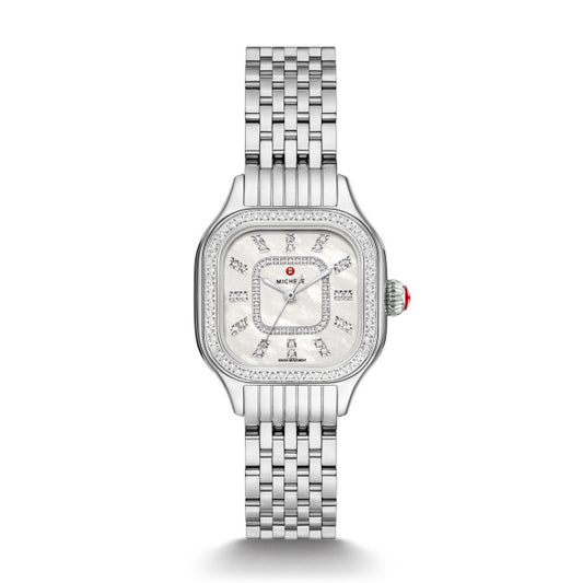 Maharaja Collection Meggie Diamond Mother of Pearl Women's Watch with Stainless Steel Case