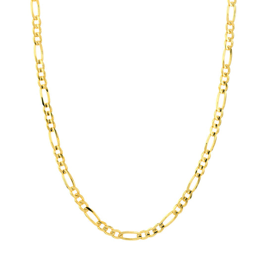 Maharaja Collection Figaro Chain Necklace in 14K Yellow Gold, 22"