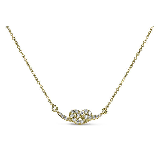 Maharaja Collection Organic Knot Pendant Necklace in 14K Yellow Gold (0.15tdw)