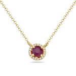 Maharaja Collection Round Ruby Necklace in 14K Yellow Gold (0.36ct)