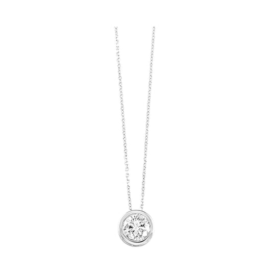 Maharaja Collection Bezel-Set Diamond Necklace in 14K White Gold (0.75tdw)