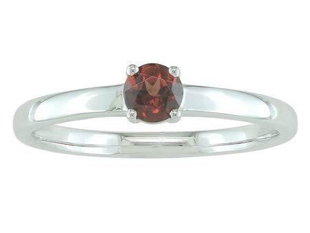Maharaja Collection Round Garnet Cocktail Ring in 14K White Gold (0.35ct)