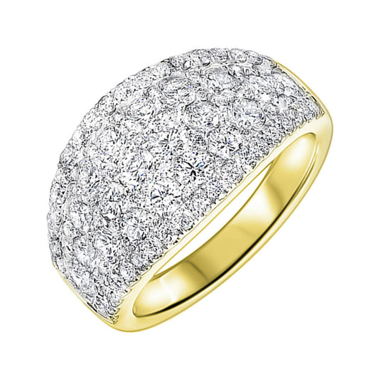 Maharaja Collection Round Diamond Band in 14K Yellow Gold (2.25ct)