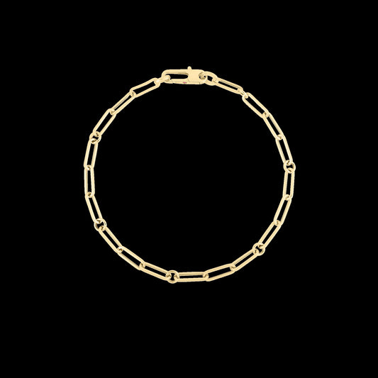 Maharaja Collection Paper Clip Bracelet in 18K Yellow Gold