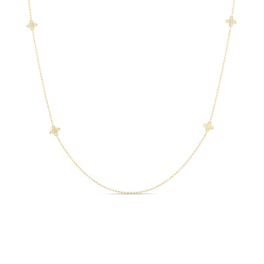 Maharaja Collection Love in Verona Diamonds by The Yard Necklace in 18K Yellow Gold (0.49ctw)