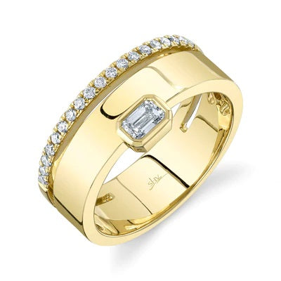 Maharaja Collection 0.39ct Diamond Emerald Band in 14K White Gold