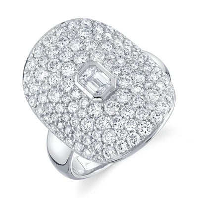 Maharaja Collection Emerald Bezel Diamond Ring in 2.19Ct