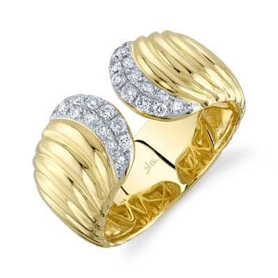 Maharaja Collection Round Diamond Ring in 14K White Gold (0.26ct)