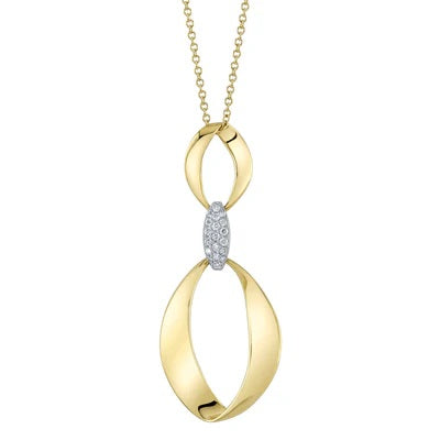 Maharaja Collection Diamond Mobius Necklace in 14K White Gold (0.10ct)