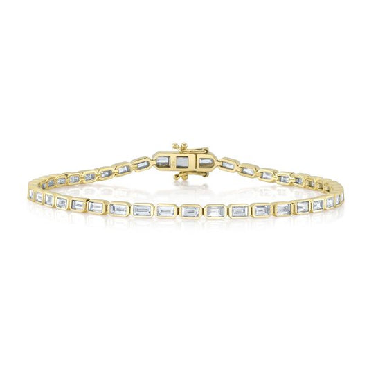 Maharaja Collection Baguette Diamond Tennis Bracelet in 14K Yellow Gold (2.25tdw)