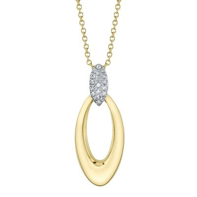 Maharaja Collection Oval Diamond Necklace in Two-Tone Gold (0.05ct)