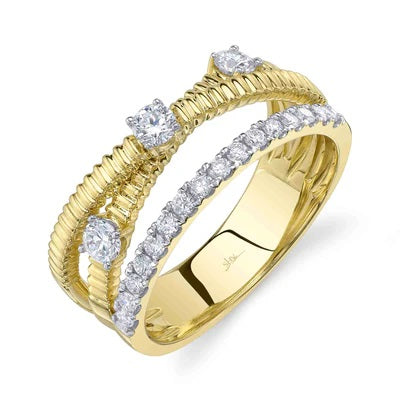 Maharaja Collection Diamond Bridge Ring in 14K Gold (0.50ct)