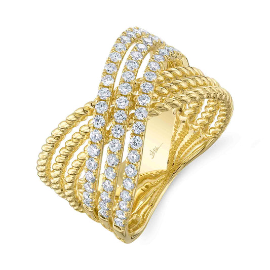 Maharaja Collection Diamond Bridge Ring in 0.74ct