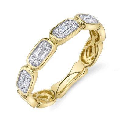 Maharaja Collection Baguette Diamond Band in 14K Gold (0.29ct)